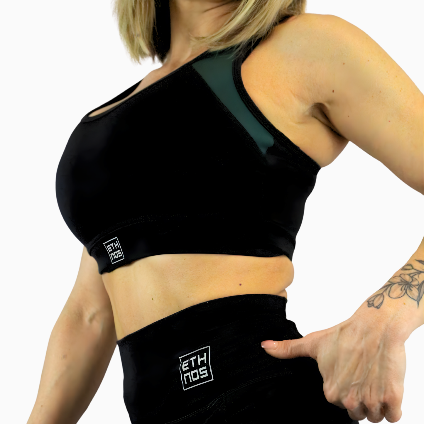 TOP - BLACK/EMERALD GREEN